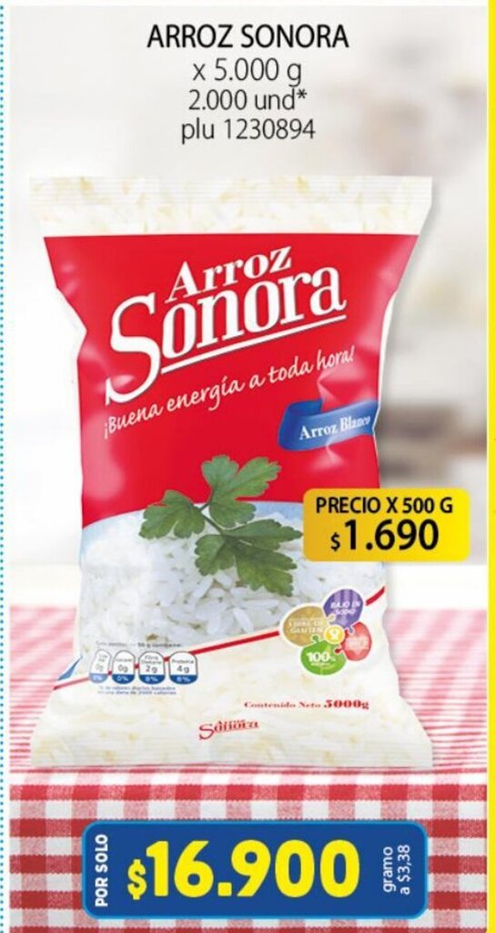 Colsubsidio Sonora Arroz x 5000g oferta