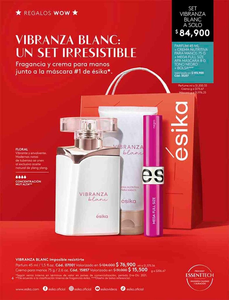 Ésika Vibranza Blanc Set a solo oferta