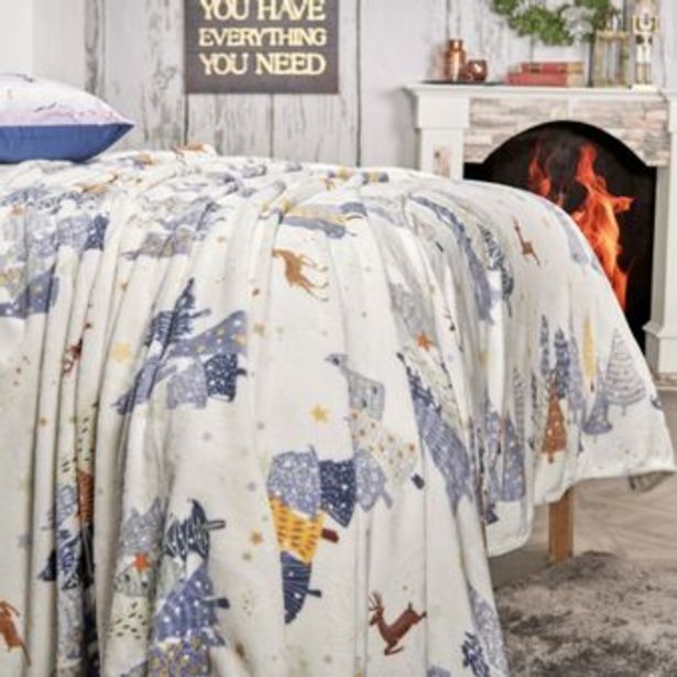 Brissa Cobija flannel estampado pinos oferta