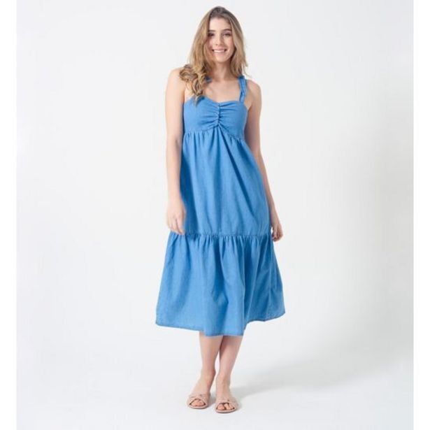 Almacenes Sí Vestido largo de tiras oferta