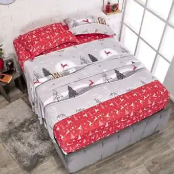 Brissa Juego de sábanas microfibra estampada reindeer oferta