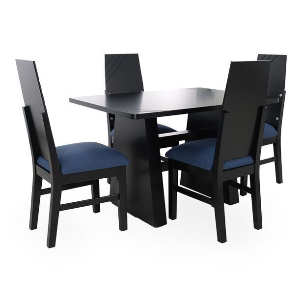 IBG Comedor ibg boston 4 puestos negro azul oferta