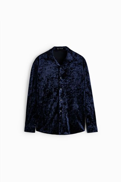 Zara Camisa terciopelo oferta