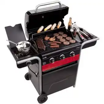 Linio Asador a gas y carbón dual 3 quemadores char broil oferta