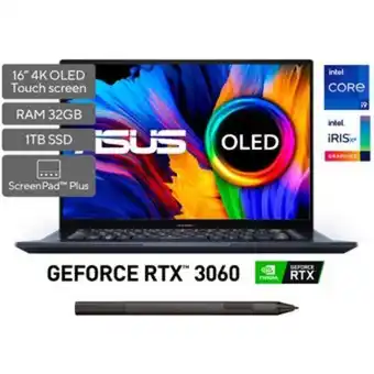 Linio Portátil asus zenbook pro 16x oled ux7602zm 16 pulgadas intel core i9 32gb 1tb oferta