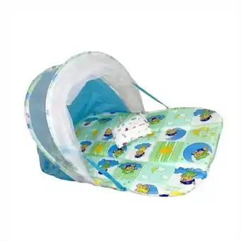 Éxito Carpa o cuna bebe plegable infantil viaje y mosquitero azul claro oferta