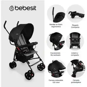 Linio Coche para bebe marca bebesit paseador click negro oferta