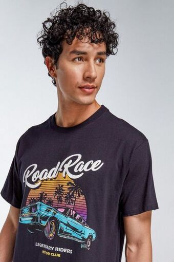 Koaj Camiseta manga corta unicolor con estampado en frente oferta