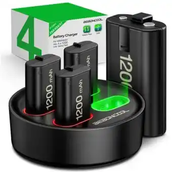 Linio Batería recargable de 4x1200mah cargador usb para xbox series one x s oferta