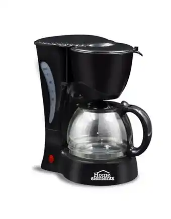 Cafetera electrica 6 tazas home elements con jarra de vidrio