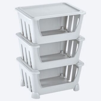 Almacenes La 13 Canasta organizadora gris hielo / rimax oferta