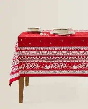 Zara Home Mantel estampado navideño oferta