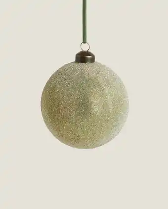Zara Home Bola de navidad brillo verde oferta