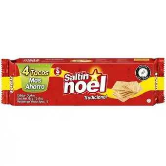 Carulla Galletas x 4 tacos saltin noel 354 gramo oferta
