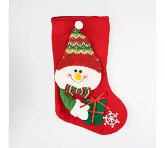 Panamericana Bota navideña roja de 48 cm - muñeco de nieve, regalo y copo de nieve oferta