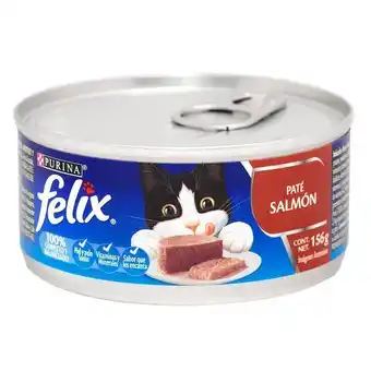 Carulla Alimento húmedo para gatos felix paté salmón x 156 gr oferta