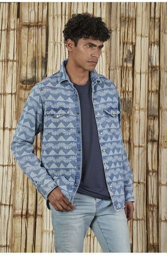 Tennis Camisa azul para hombre oferta