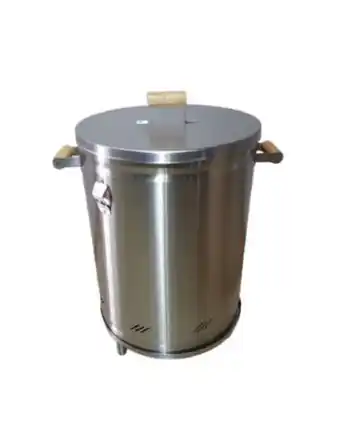Flamingo Asador barril ahumador inoxidable capacidad 25 lb. oferta