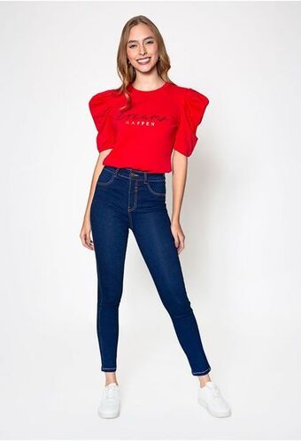 ELA Jean basico tiro alto de precio. oferta