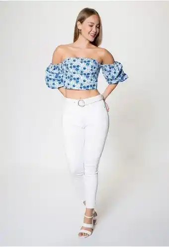 ELA Blusa estampada campesina oferta