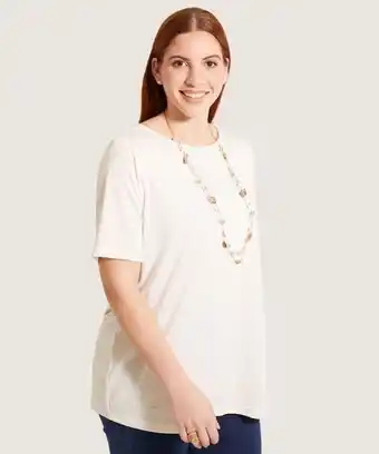 Pat Primo Camiseta manga corta cuello redondo con bordado en ruedo oferta