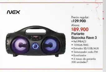 Metro Parlante bazooka rave 3 nex oferta