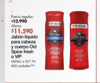 Metro Jabón liquido para cabeza y cuerpo old spice oferta