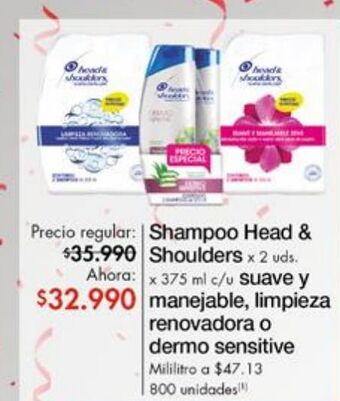 Metro Shampoo head & shouldes oferta