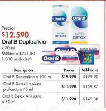Metro Crema dental oral b oferta