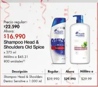 Metro Shampoo head & shouldes oferta