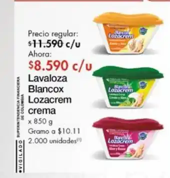 Metro Lavaloza blancox lozacrem oferta