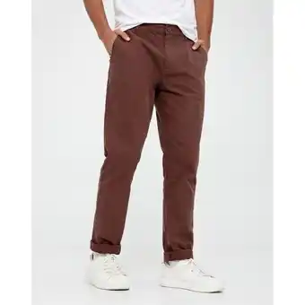Pantalon dril café hombre