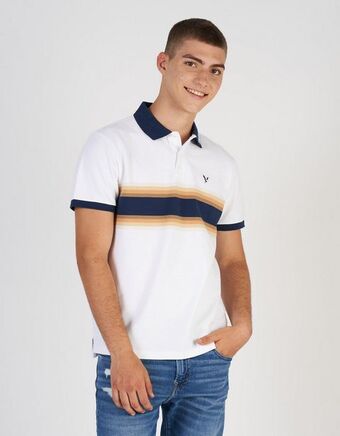 American Eagle Camiseta polo ae de rayas oferta
