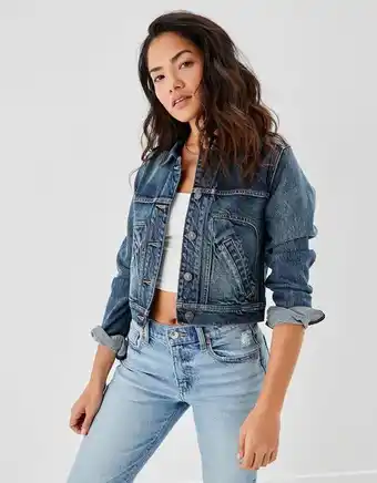 Chaqueta ae shrunken denim