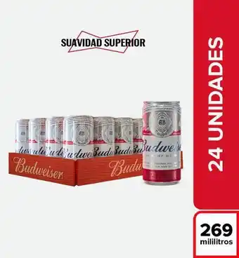 Carulla Cerveza lata x 24 budweiser 6456 ml oferta