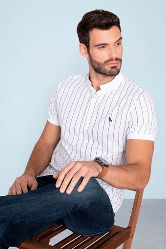 Pacífika Polo manga corta multicolor oferta