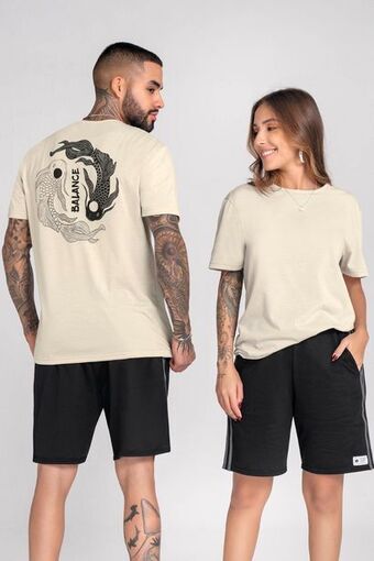 Pacífika Camiseta manga corta marfil oferta