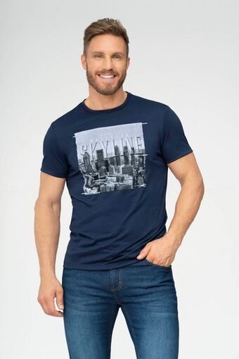 Pacífika Camiseta manga corta azul oferta