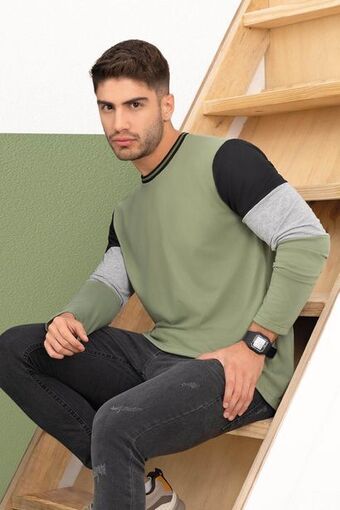 Pacífika Camiseta manga larga verde oferta