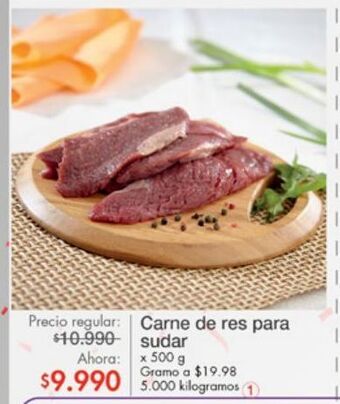 Metro Carne de res para sudar x 500g oferta