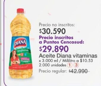 Metro Aceite diana vitaminas x 3000ml oferta