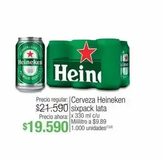 Jumbo Cerveza heineken sixpack lata x 330 ml c/u oferta