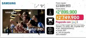 Jumbo Smart tv uhd 4k crystal 65" • ref. un65bu8000kxzl oferta