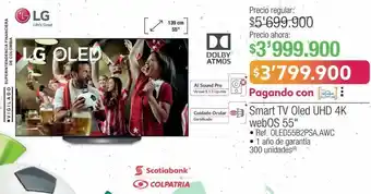 Jumbo Smart tv oled uhd 4k webos 55" • ref. oled55b2psa.awc oferta