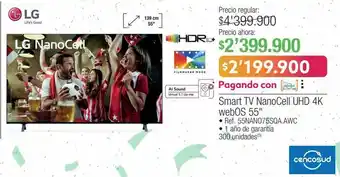 Jumbo Smart tv nanocell uhd 4k webos 55" • ref. 55nano75sqa.awc oferta