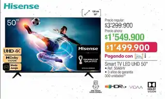 Jumbo Smart tv led uhd 50" • ref. 50a6hv oferta