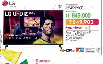 Smart tv uhd 4k 43" • ref. 43uq7400psf
