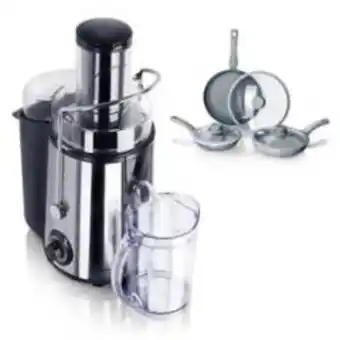 Falabella Combo: extractor jugos + 3 sartenes mármol 3 tapas oferta