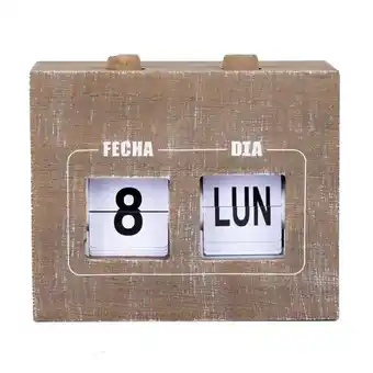 Panamericana Calendario perpetuo en mdf, color café oferta