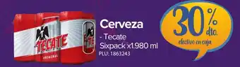 Super Inter Tecate Cerveza Sixpack x 1980 ml oferta